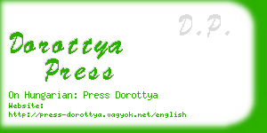 dorottya press business card